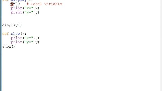 Online Core Python Programming (Python Local and Gobol Variables )DAY -15 #SARVAVASI