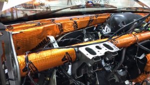 Шумоизоляция торпедо авто ГАЗ Соболь. Вибро-шумоизоляция моторного щита со стороны салона.