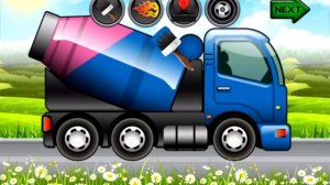 Мультики про машинки Учим цвета вместе Красочная бетономешалка