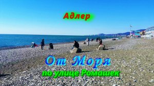 Прогулка по Ромашек от моря в Адлере сегодня