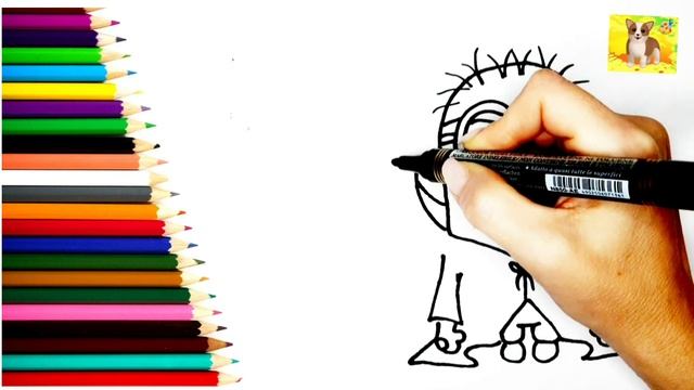 Как нарисовать Миньона.Просто рисовать Миньон#милыерисунки