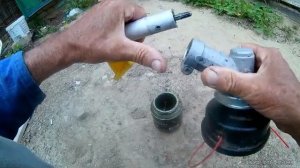 как смазать вал бензотриммера