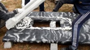 Установка памятника и благоустройство могилы за 1 час