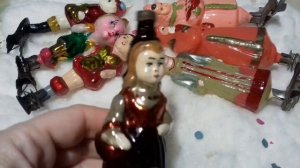 Елочные игрушки на прищепках 50е годы СССР Сказочные персонажи в моей коллекции