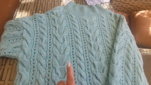 Готовая работа/Свитер косами/по Мотивам Brunellocucinelli/Как вязала/Семейный завтрак/#вязание#влог смотреть онлайн