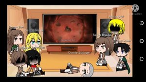 Past Aot react to Eren first Transformation Scene Part 1