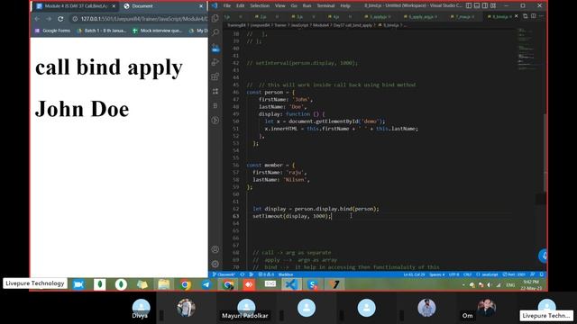 Js Module 04: Day 37(2) Bind method in Js in hindi -  22 May 2023