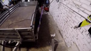 прицеп на стене. Trailer on the wall.
