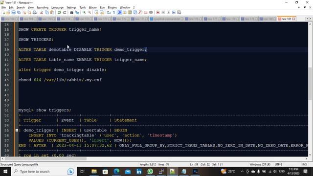Mysql trigger and myslqtuner usage