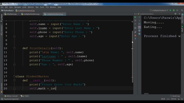 Multiple Inheritance In Python Object Oriented Programming (OOP) #18 смотреть онлайн