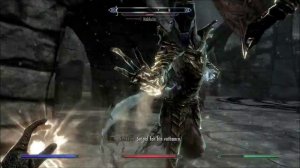 TES V: Skyrim Battle with Nahkriin (Named Dragon priest) (HD)