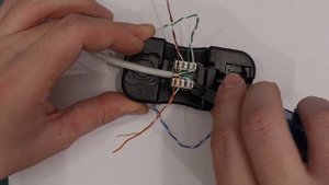 Подключение компьютерной розетки или панели. RJ45 CAT5