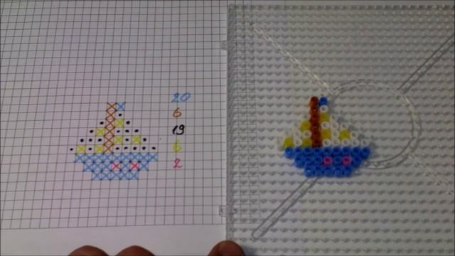 Термомозаика. Кораблик из термомозаики. смотреть онлайн