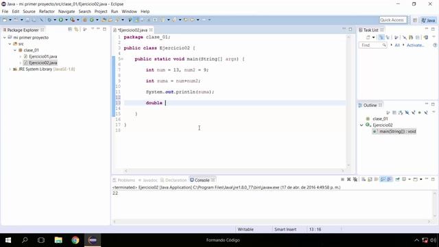 7. Variable Int y Double | Curso Java Básico | Aprendiendo Java | Eclipse смотреть онлайн