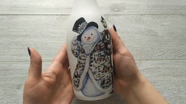 Новогоднее оформление бутылки ~ Подарки на Новый год своими руками ~ DIY~ decor of bottles смотреть онлайн