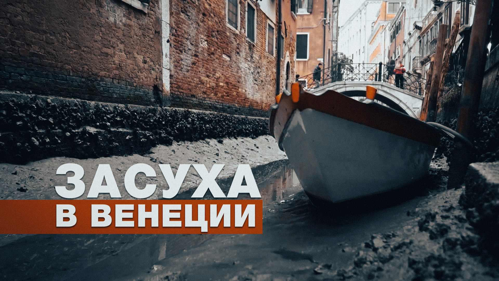 Пересохшие каналы Венеции — видео