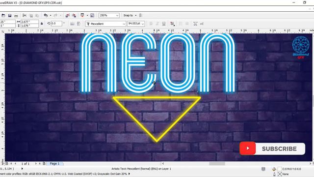 #Coreldraw_Tutorial | How To Design Neon Letter In Coreldraw | #Romit_Meghani | #Designing #Graphic