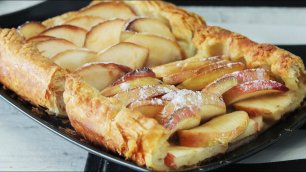 Быстрый и вкусный слоеный пирог с яблоками. Ароматная выпечка к чаю