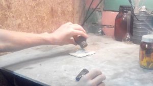 Горение магния с хлоридом бария,зелёный огонь.