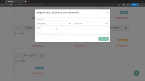 Demo Hotel Management - Mern App: React JS, MongoDB, ExpressJS, Nodejs