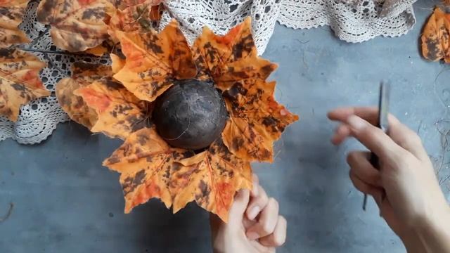 Осенняя композиция из природных материалов смотреть онлайн