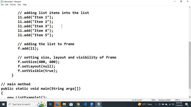 Java AWT List Control with Example смотреть онлайн