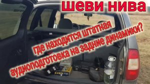 Нива Шевроле ПОДКЛЮЧИЛ ЗАДНИЕ ДИНАМИКИ. Где находится штатная аудиоподготовка?