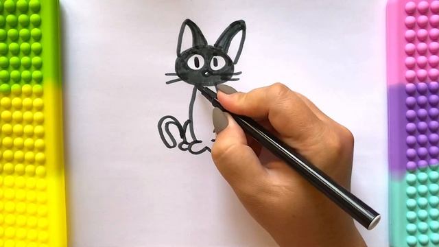 КАК НАРИСОВАТЬ КОТИКА | Как рисовать маркерами | Урок рисования маркерами