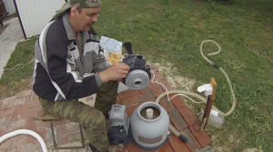 Установка песочного фильтра для каркасного бассейна