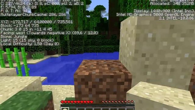 Macbook air 2014 Minecraft test