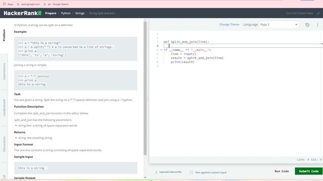 String, Split And Join || Hindi || HackerRank || Python Programming || Rajnish Chaurasia