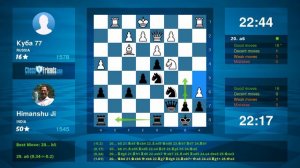 Chess Game Analysis: Куба 77 - Himanshu Ji : 0-1 (By ChessFriends.com)