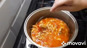 Картофельное пюре с подливой из курицы.Қазақша рецепт.