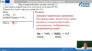 9 классы Химия Казакова Елена Викторовна