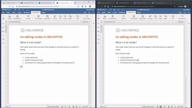 Fast and Strict co-editing modes in ONLYOFFICE. Choose your way to collaborate on docs. смотреть онлайн
