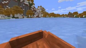 Minecraft Ice Boat Drifting on a River