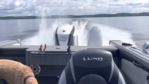 2017 Lund 2075 Tyee Magnum Take off.  Powered by Evinrude 225 G2 Ho