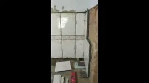 Укладка плитки на печку в первый раз.