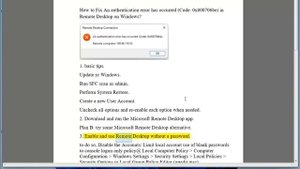 Fix An authentication error has occurred (Code: 0x800706be) in Remote Desktop on Windows
