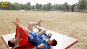 Самбо. Три болевых на ногу из партера. Sambo. Three leg submissions.