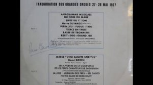 Inauguration des Grandes Orgues de la Collégiale de Saint-Quentin (27-28 mai 1967)