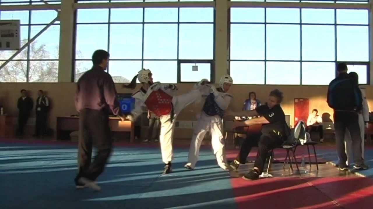 Taekwondo WTF. Турнир клуба Беркут 24.02.2013 Багишвили-Сидукова