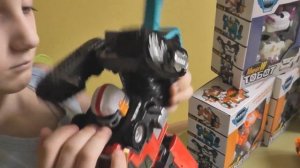 Тоботы Трансформеры ТОБОТ АТЛОН РОККИ в составе ТОБОТА АТЛОН МАГМА 6 Тобот Экскаватор Распаковка