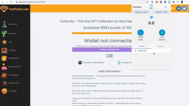 Installing the TONWallet and Minting TonPunks смотреть онлайн