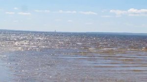 Жигулевское море. Муравьиные острова около Тольятти.. прилив от ветра