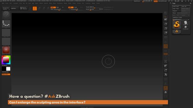 #AskZBrush: “Can I enlarge the sculpting area in the interface?”