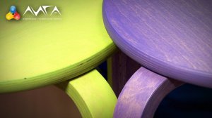 154. Профессиональная покраска табурета маслом для мебели YS M009