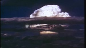 Ivy Mike hydrogen bomb test at Enewetak atoll, Marshall Islands. Shock waves...HD Stock Footage