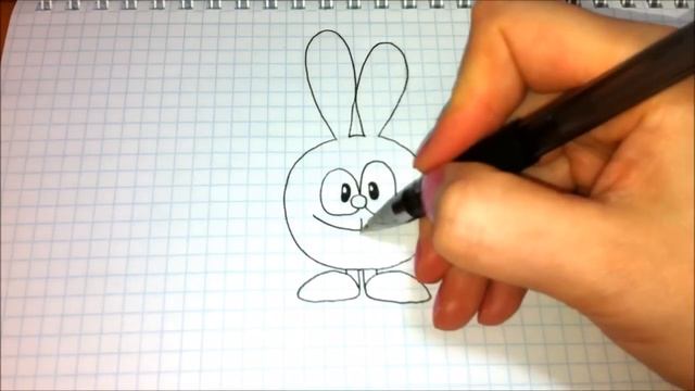 Простые рисунки #459 Смешарик Крош / рисуем вместе