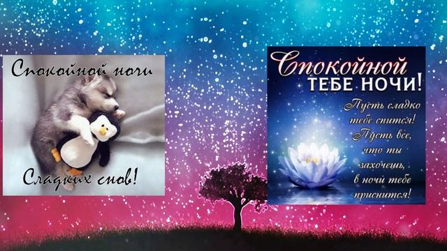 Красивая видеооткрытка спокойной ночи! ( Новинка)